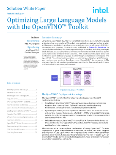 Unlock the Power of Large Language Models: Comprehensive Strategies for Optimization and Deployment with the OpenVINO™ Toolkit