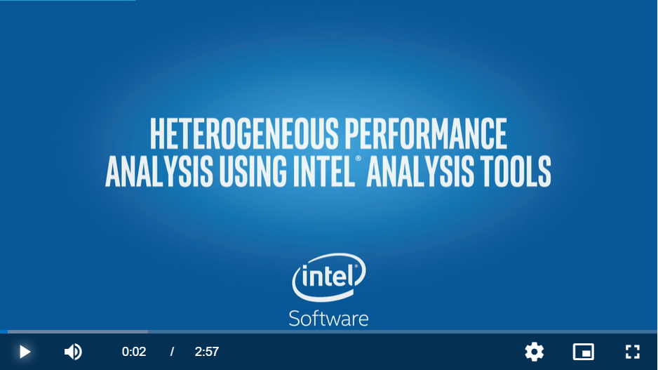 Heterogeneous Performance Analysis Using Intel Analysis Tools
